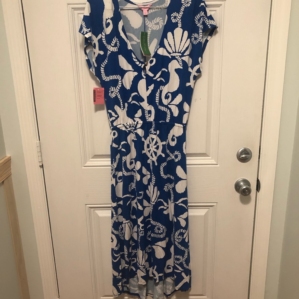 Lilly Pulitzer blue and white nautical beach dress